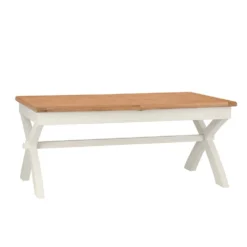 Hampshire Ivory Painted Oak 1.8m Cross Leg Extending Dining Table -Furniture Specialty Store img 0948