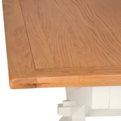 Hampshire Ivory Painted Oak 1.8m Cross Leg Extending Dining Table -Furniture Specialty Store img 0953