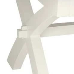 Hampshire Ivory Painted Oak 1.8m Cross Leg Extending Dining Table -Furniture Specialty Store img 0959