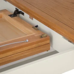 Hampshire Ivory Painted Oak 1.8m Cross Leg Extending Dining Table -Furniture Specialty Store img 0961