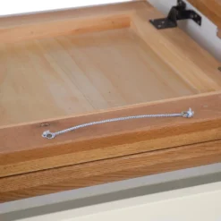 Hampshire Ivory Painted Oak 1.8m Cross Leg Extending Dining Table -Furniture Specialty Store img 0962