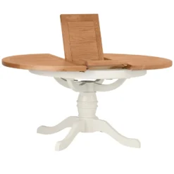 Hampshire Ivory Painted Oak Round Pedestal Extending Dining Table 23 Hampshire Ivory Painted Oak Round Pedestal Extending Dining Table -Furniture Specialty Store img 0970