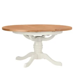 Hampshire Ivory Painted Oak Round Pedestal Extending Dining Table 22 Hampshire Ivory Painted Oak Round Pedestal Extending Dining Table -Furniture Specialty Store img 0972