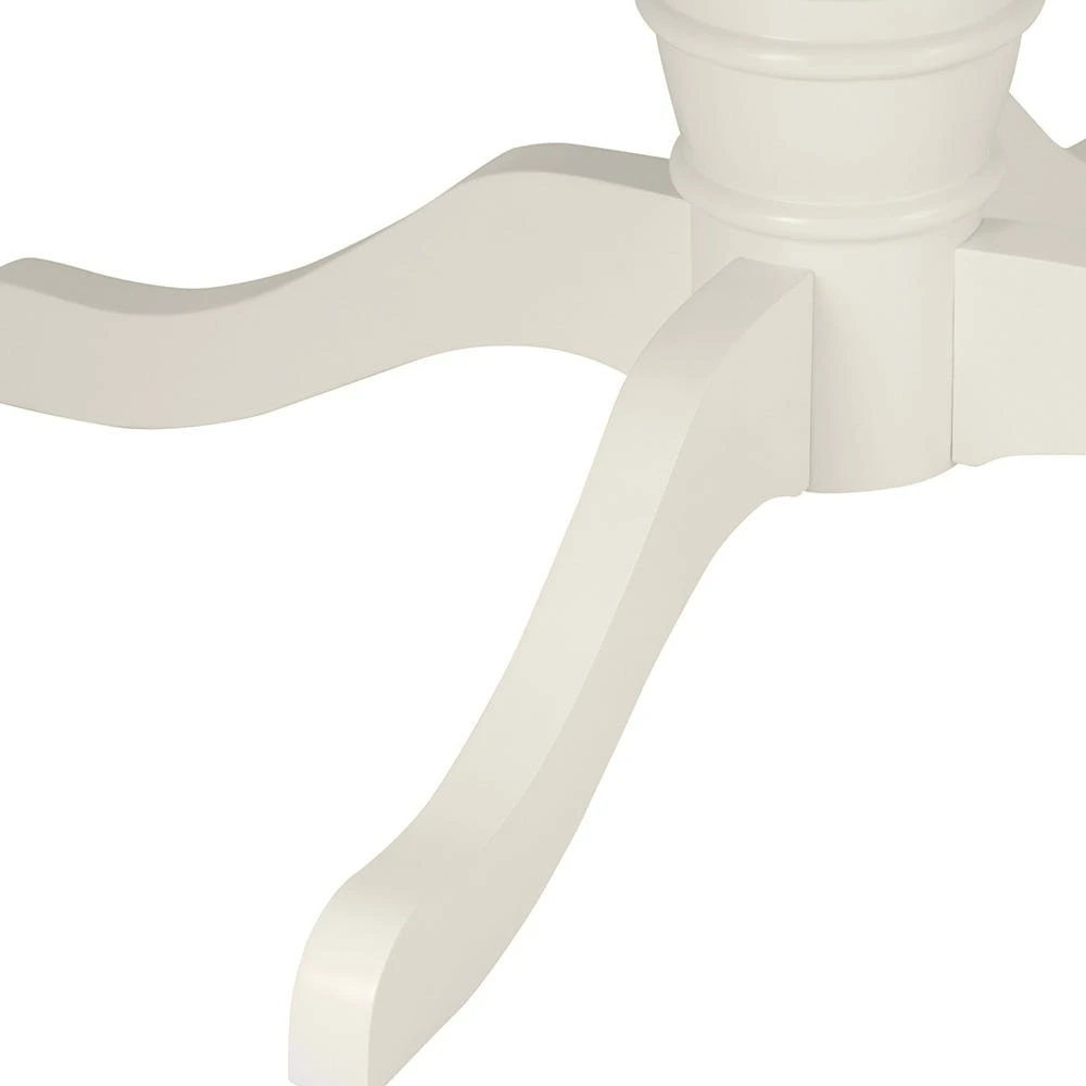 Hampshire Ivory Painted Oak Round Pedestal Extending Dining Table 9 Hampshire Ivory Painted Oak Round Pedestal Extending Dining Table - Image 9