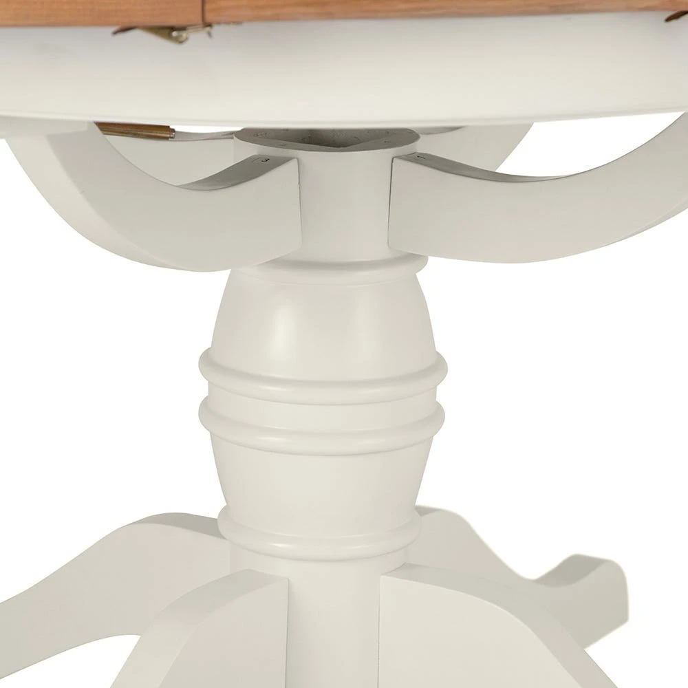 Hampshire Ivory Painted Oak Round Pedestal Extending Dining Table 13 Hampshire Ivory Painted Oak Round Pedestal Extending Dining Table - Image 13
