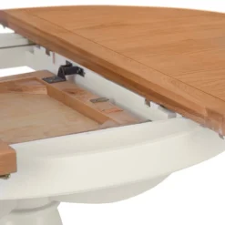 Hampshire Ivory Painted Oak Round Pedestal Extending Dining Table 24 Hampshire Ivory Painted Oak Round Pedestal Extending Dining Table -Furniture Specialty Store img 0982