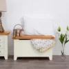 Hampshire Ivory Painted Oak Blanket Storage Box