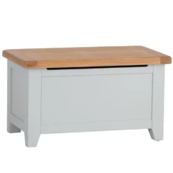 Hampshire Grey Painted Oak Blanket Storage Box -Furniture Specialty Store img 1550