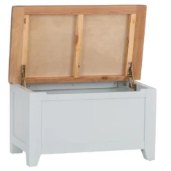 Hampshire Grey Painted Oak Blanket Storage Box -Furniture Specialty Store img 1551