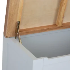 Hampshire Grey Painted Oak Blanket Storage Box -Furniture Specialty Store img 1555