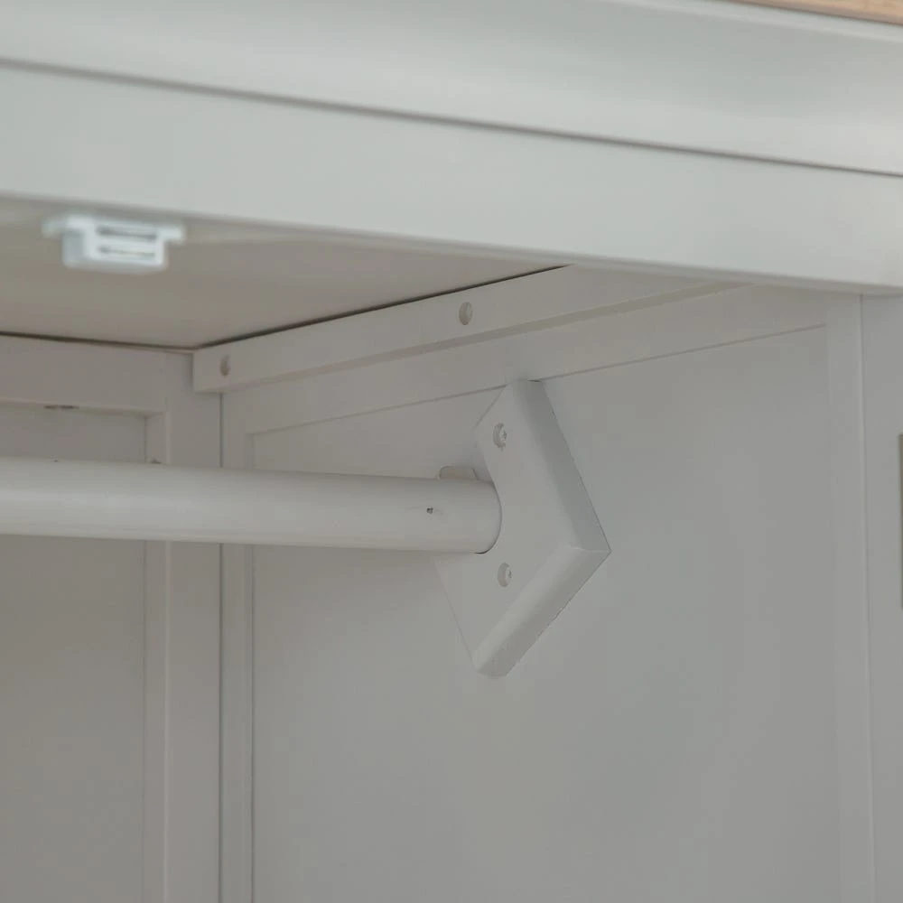 Ashbourne Grey Painted 2 Door Wardrobe With Drawer 6 Ashbourne Grey Painted 2 Door Wardrobe With Drawer - Image 6