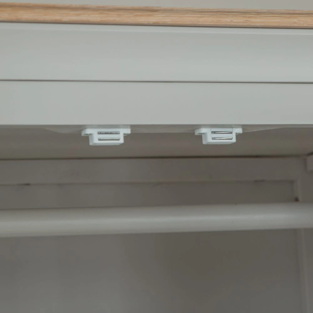 Ashbourne Grey Painted 2 Door Wardrobe With Drawer 8 Ashbourne Grey Painted 2 Door Wardrobe With Drawer - Image 8