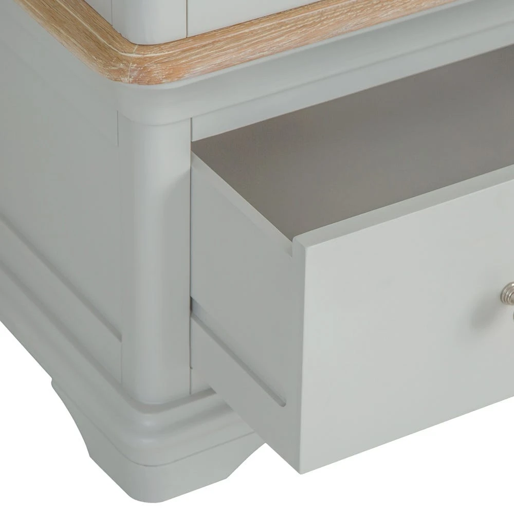 Ashbourne Grey Painted 2 Door Wardrobe With Drawer 11 Ashbourne Grey Painted 2 Door Wardrobe With Drawer - Image 11
