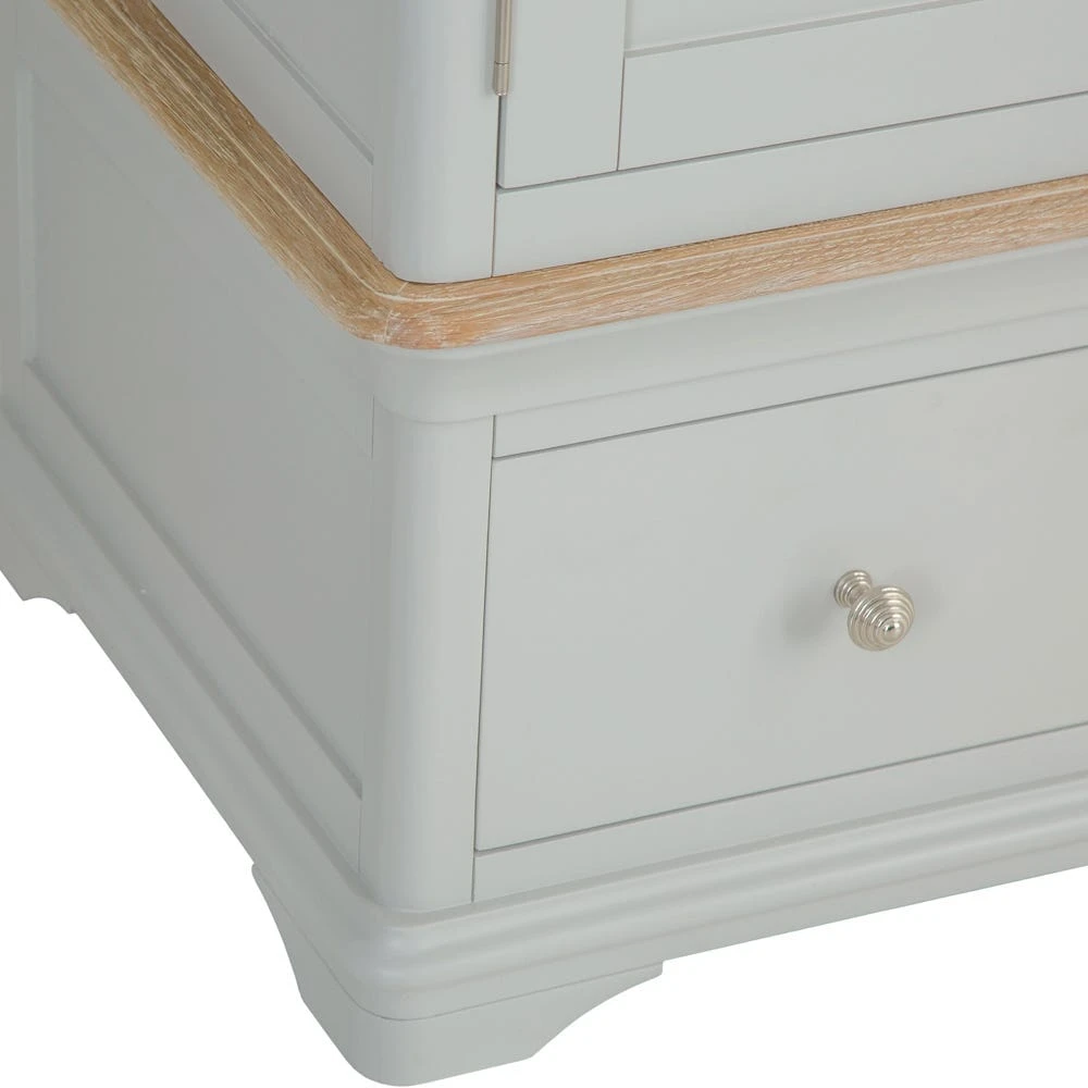 Ashbourne Grey Painted 2 Door Wardrobe With Drawer 14 Ashbourne Grey Painted 2 Door Wardrobe With Drawer - Image 14