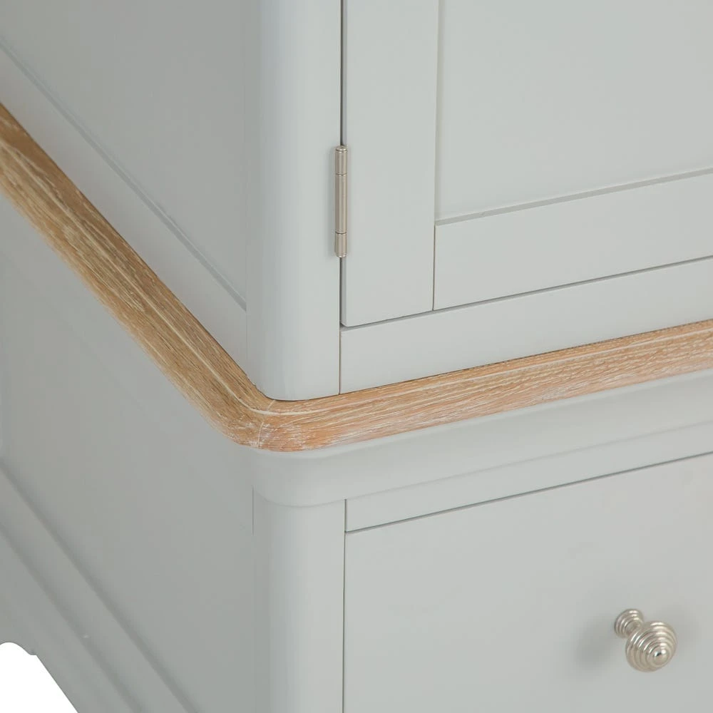 Ashbourne Grey Painted 2 Door Wardrobe With Drawer 10 Ashbourne Grey Painted 2 Door Wardrobe With Drawer - Image 10