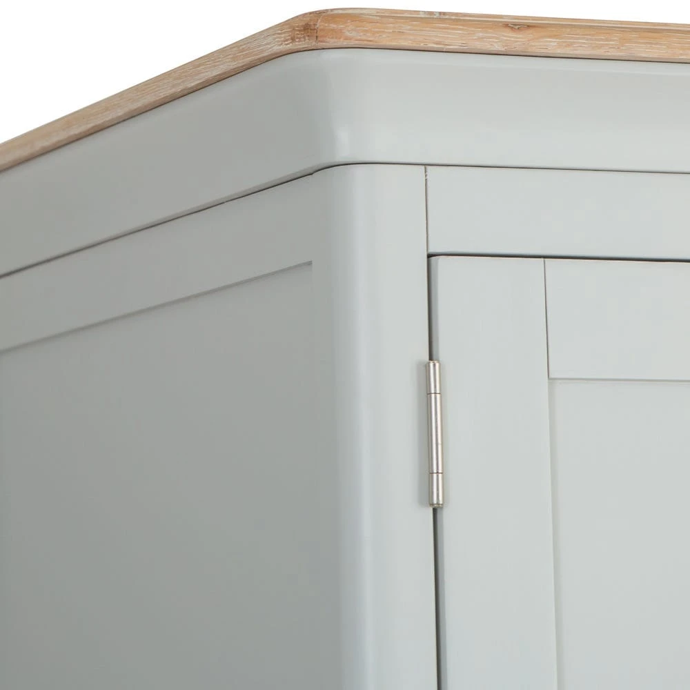 Ashbourne Grey Painted 2 Door Wardrobe With Drawer 4 Ashbourne Grey Painted 2 Door Wardrobe With Drawer - Image 4