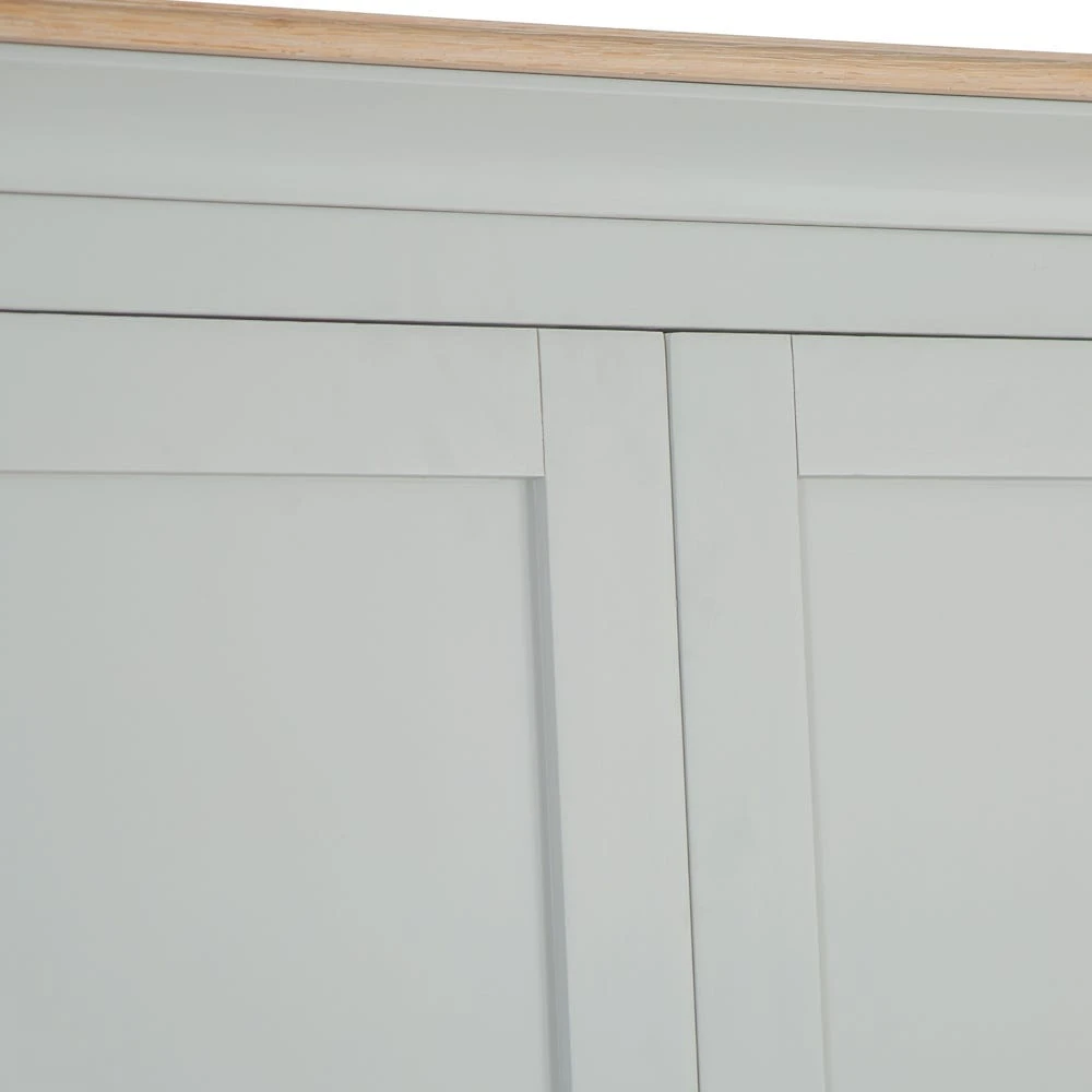Ashbourne Grey Painted 2 Door Wardrobe With Drawer 9 Ashbourne Grey Painted 2 Door Wardrobe With Drawer - Image 9