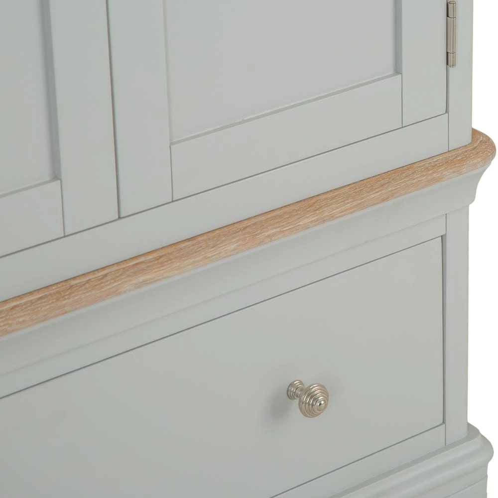 Ashbourne Grey Painted 2 Door Wardrobe With Drawer 13 Ashbourne Grey Painted 2 Door Wardrobe With Drawer - Image 13