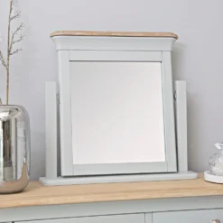 Ashbourne Grey Painted Vanity Mirror