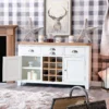 Hampshire White Painted Oak Large Sideboard Wine Rack