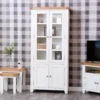 Hampshire White Painted Oak Glass Display Cabinet