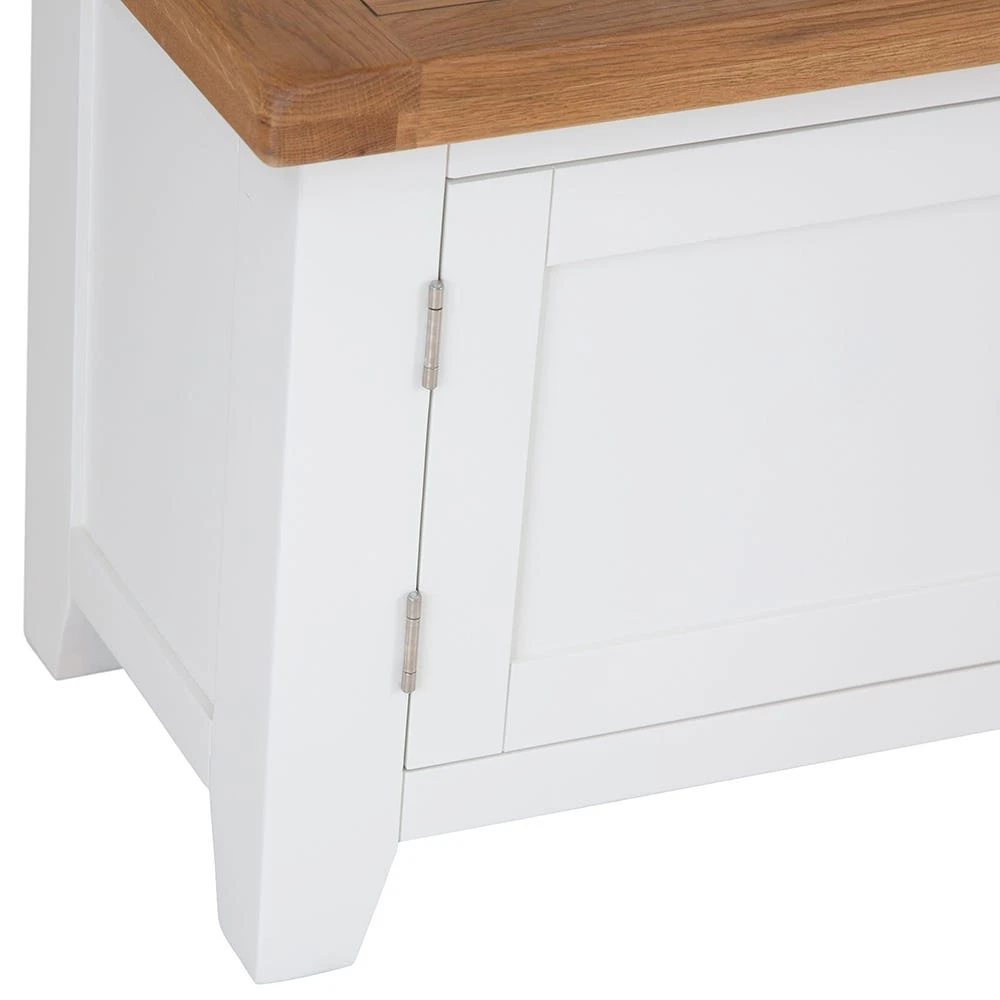 Hampshire White Painted Oak Extra Large TV Unit 6 Hampshire White Painted Oak Extra Large TV Unit - Image 6