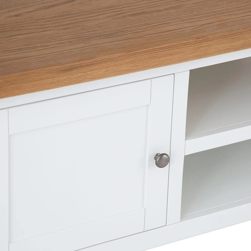 Hampshire White Painted Oak Extra Large TV Unit 8 Hampshire White Painted Oak Extra Large TV Unit - Image 8