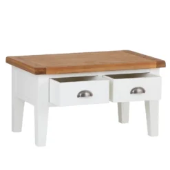 Hampshire White Painted Oak Coffee Table With Drawers -Furniture Specialty Store img 2197ham 15