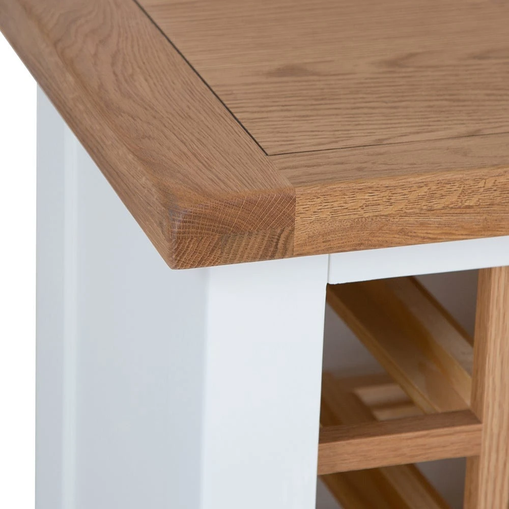 Hampshire White Painted Oak Small Sideboard Wine Rack 6 Hampshire White Painted Oak Small Sideboard Wine Rack - Image 6