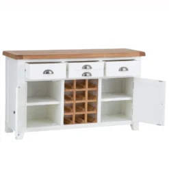 Hampshire White Painted Oak Large Sideboard Wine Rack -Furniture Specialty Store img 2197ham 58