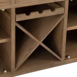 Wessex Smoked Oak Large Sideboard Wine Rack -Furniture Specialty Store img 7694