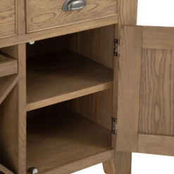 Wessex Smoked Oak Large Sideboard Wine Rack -Furniture Specialty Store img 7695