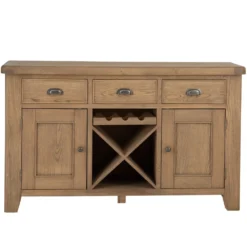 Wessex Smoked Oak Large Sideboard Wine Rack -Furniture Specialty Store img 7702