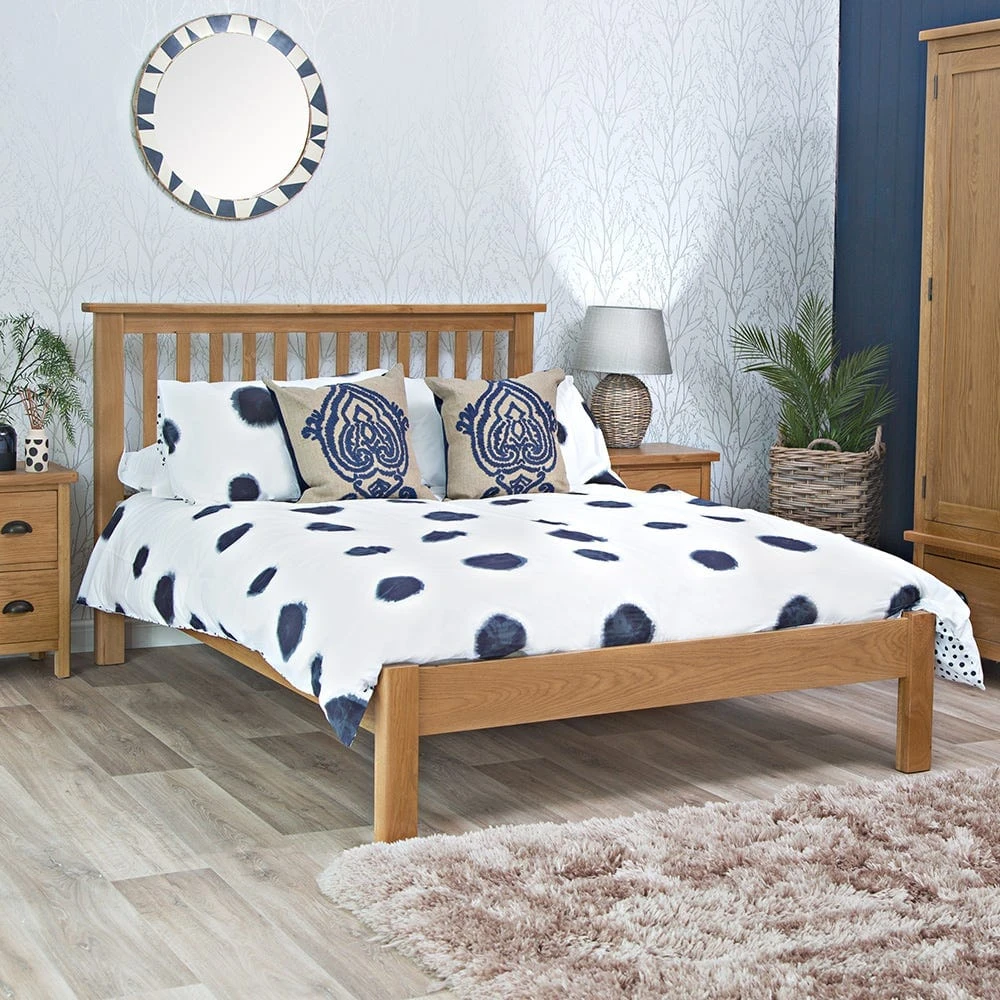 Rutland Oak Double Bed Frame 1 Rutland Oak Double Bed Frame
