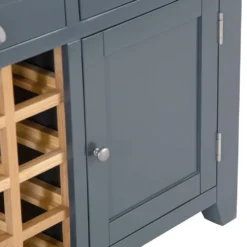 Hampshire Blue Painted Oak Large Sideboard Wine Rack -Furniture Specialty Store img 9146