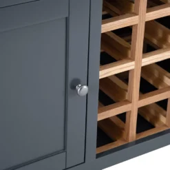 Hampshire Blue Painted Oak Large Sideboard Wine Rack -Furniture Specialty Store img 9148