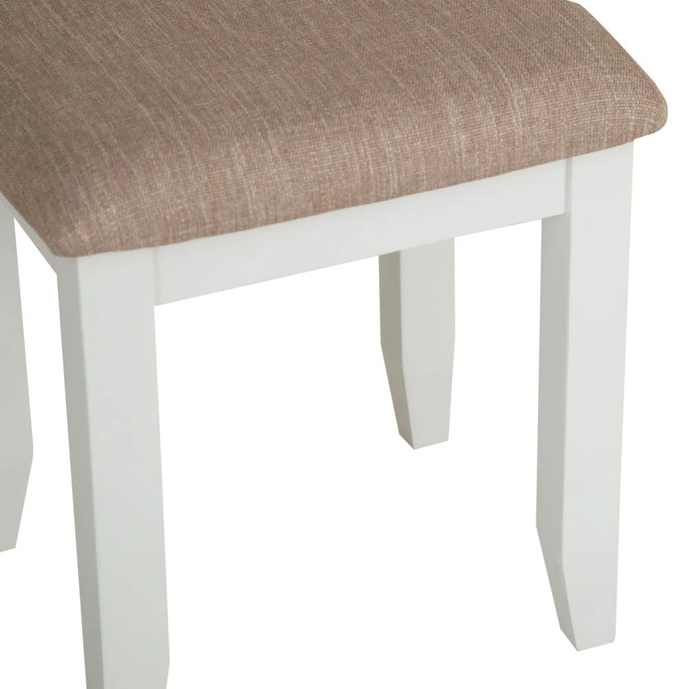 Chester White Painted Dressing Stool 4 Chester White Painted Dressing Stool - Image 4