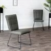 Industrial Grey Panel Back Chair