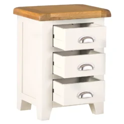 Hampshire Ivory Painted Oak Large 3 Drawer Bedside Table 13 Hampshire Ivory Painted Oak Large 3 Drawer Bedside Table -Furniture Specialty Store kel p03 2