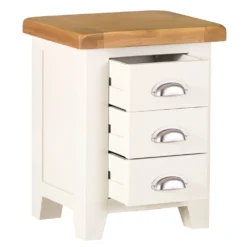 Hampshire Ivory Painted Oak Small 3 Drawer Bedside Table -Furniture Specialty Store kel p04 2