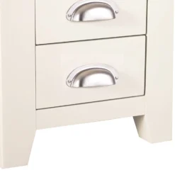 Hampshire Ivory Painted Oak Small 3 Drawer Bedside Table -Furniture Specialty Store kel p04 5