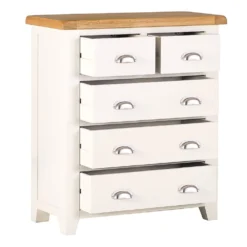 Hampshire Ivory Painted Oak 2 Over 3 Chest -Furniture Specialty Store kel p11 2