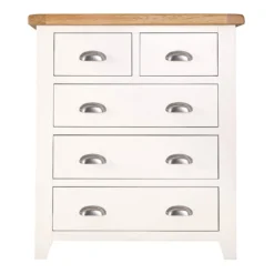 Hampshire Ivory Painted Oak 2 Over 3 Chest -Furniture Specialty Store kel p11 9