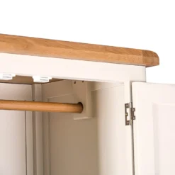 Hampshire Ivory Painted Oak 2 Door Wardrobe With Drawer -Furniture Specialty Store kel p12 3