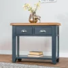 Hampshire Blue Painted Oak Console Table