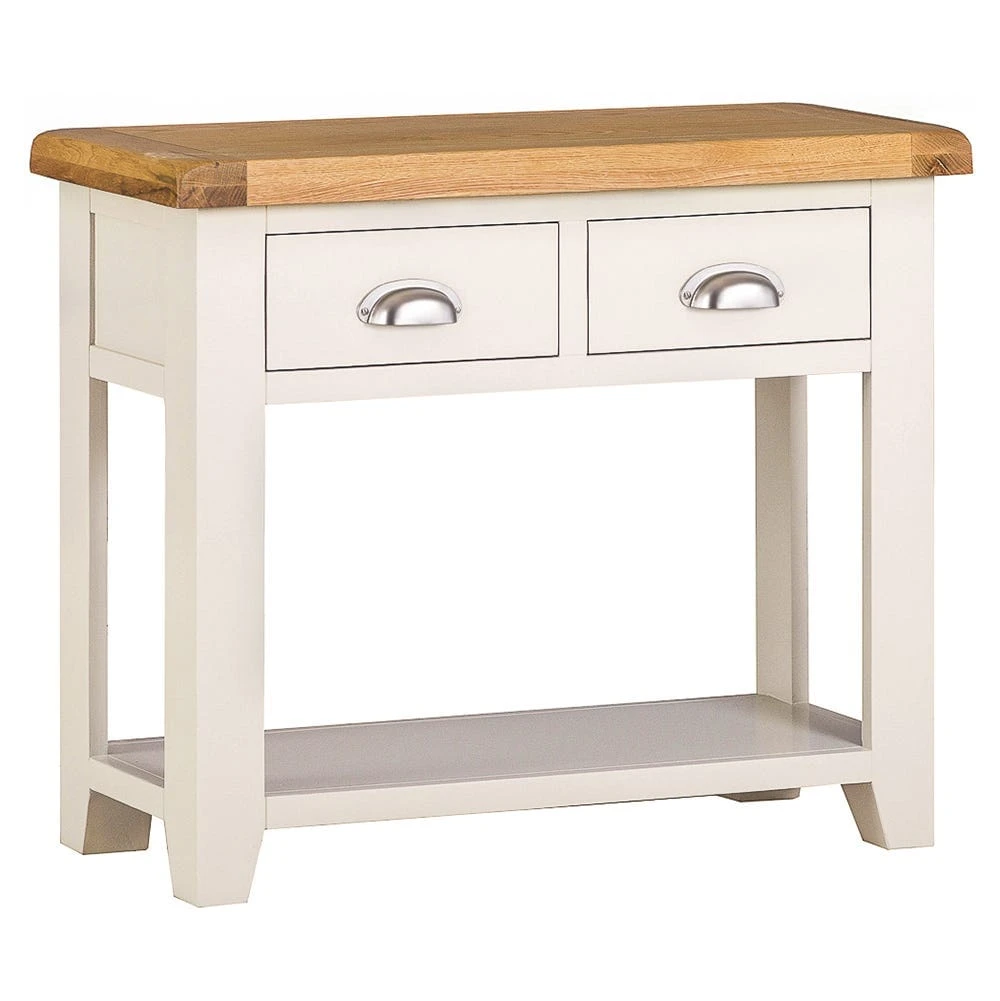 Hampshire Ivory Painted Oak Console Table 2 Hampshire Ivory Painted Oak Console Table - Image 2