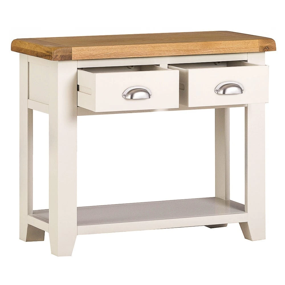 Hampshire Ivory Painted Oak Console Table 3 Hampshire Ivory Painted Oak Console Table - Image 3