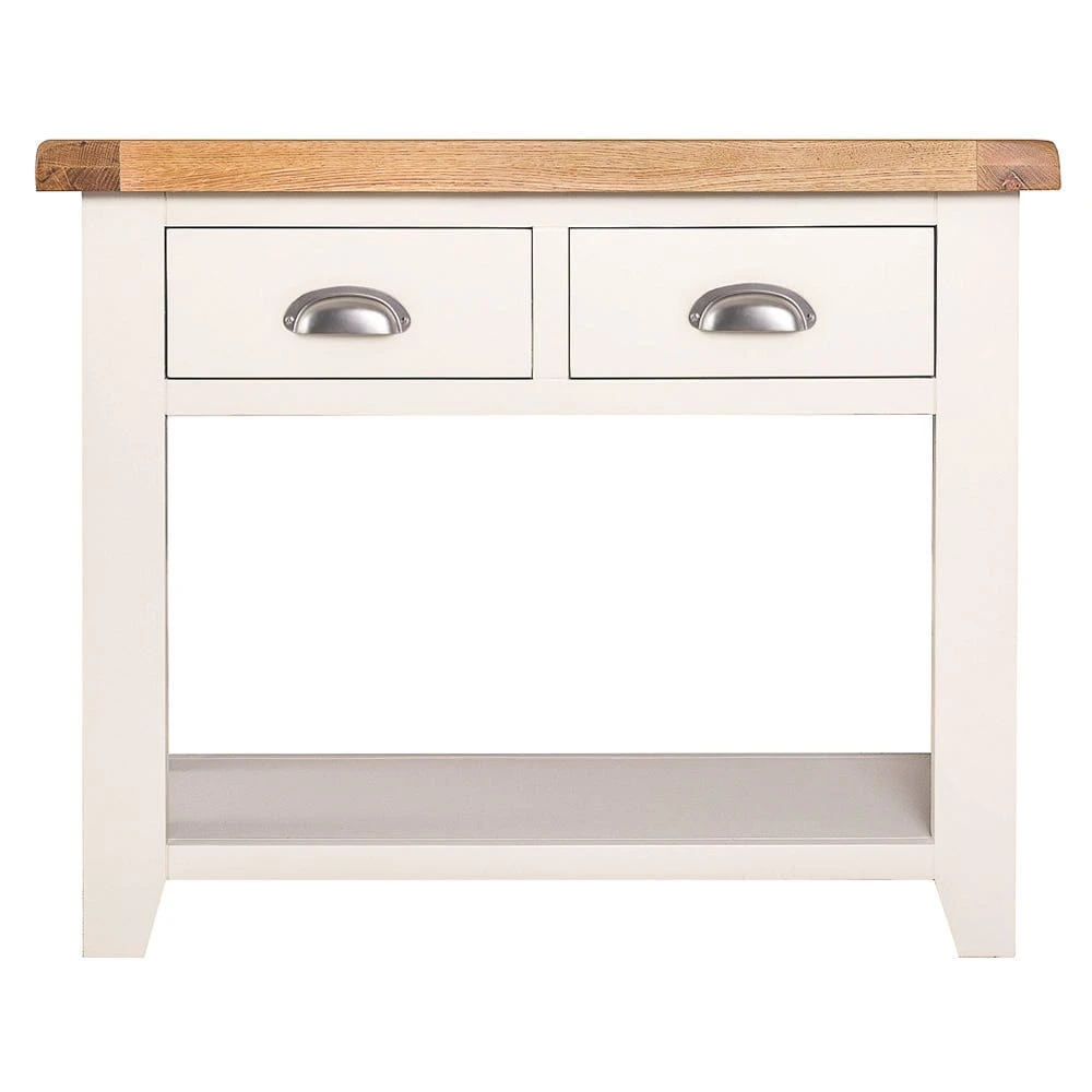 Hampshire Ivory Painted Oak Console Table 10 Hampshire Ivory Painted Oak Console Table - Image 10