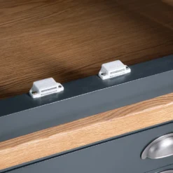 Hampshire Blue Painted Oak 3 Door Wardrobe With Mirror -Furniture Specialty Store kel p25 73 11