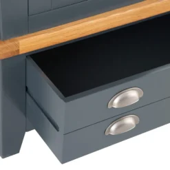 Hampshire Blue Painted Oak 3 Door Wardrobe With Mirror -Furniture Specialty Store kel p25 73 12